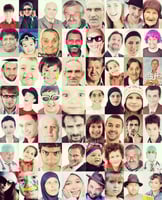 Mosaic picture showing many different faces